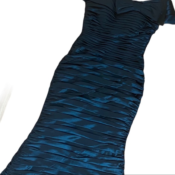 Vintage Jovani 80s Silk Taffeta Full length Dress - Picture 3 of 13